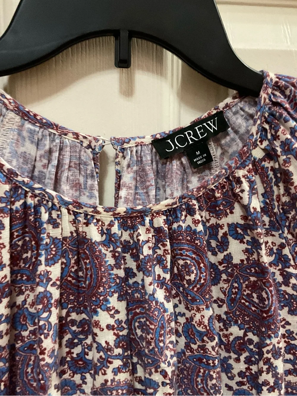 J. CREW Lavender Floral Smocked-Waist Long Sleeve Dress. Excellent Condition